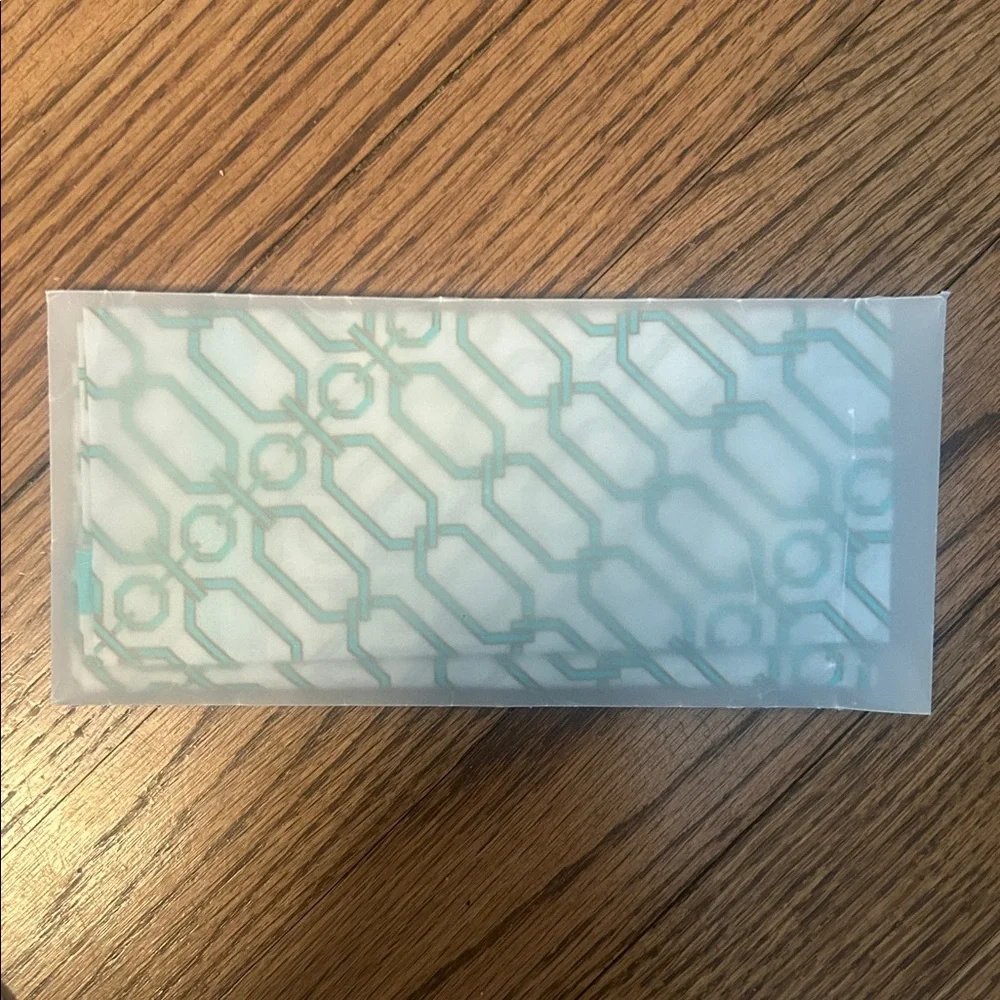 Victoria Beckham ‘97 Portofino Collection Geometric Scarf with Teal Trim NWT